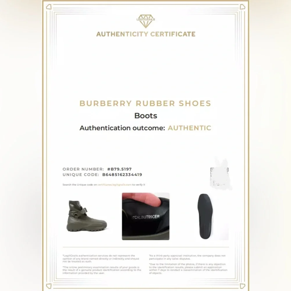 NEW [Burberry] SUPER RARE Authenticated Hunter Green Buckle Boots Men’s Sz 10.5 - Picture 15 of 15